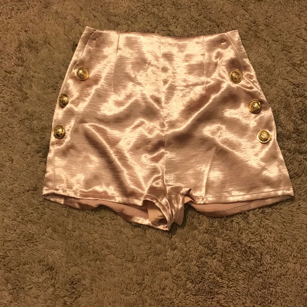 Satin blush honeybum sailor shorts